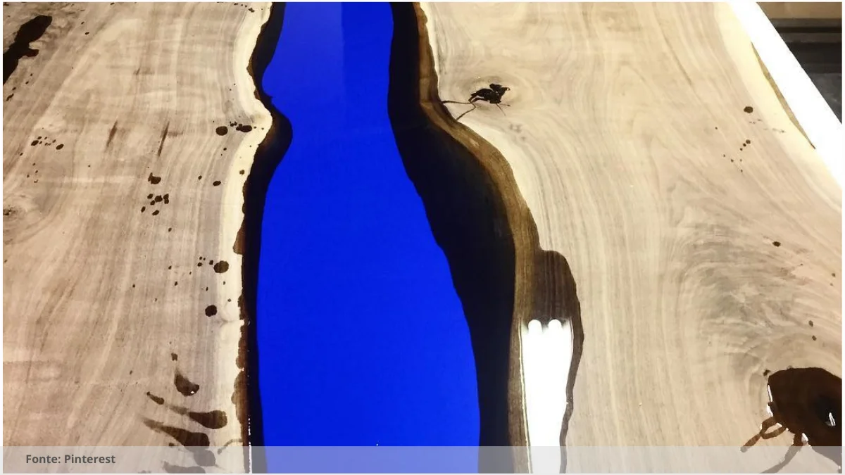 Mesa de resina com flores Mesa de resina com flores