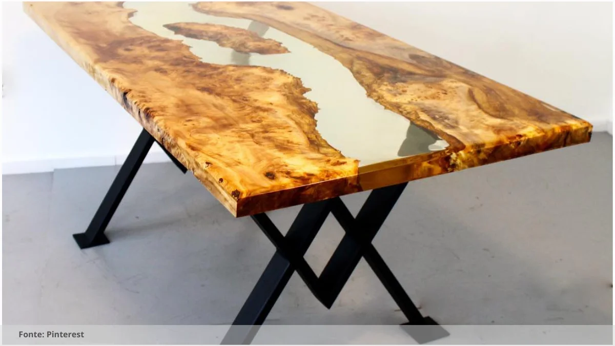 Mesa de resina com madeira preço Mesa de resina com madeira preço