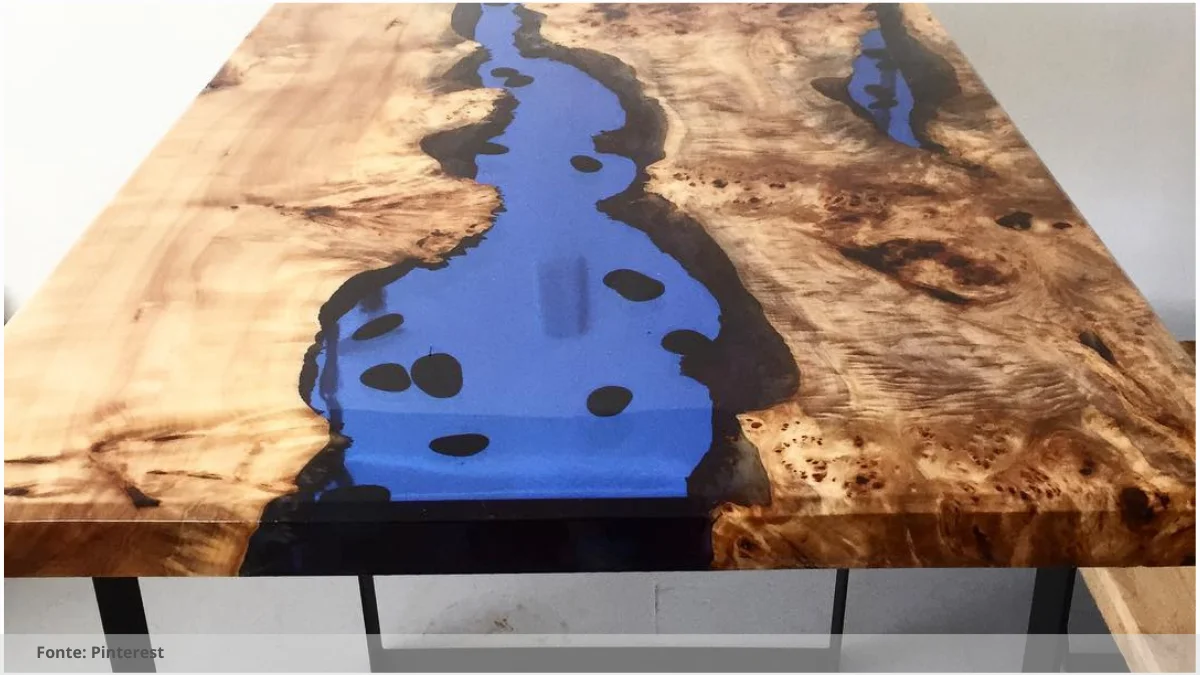 Mesa de resina acrílica