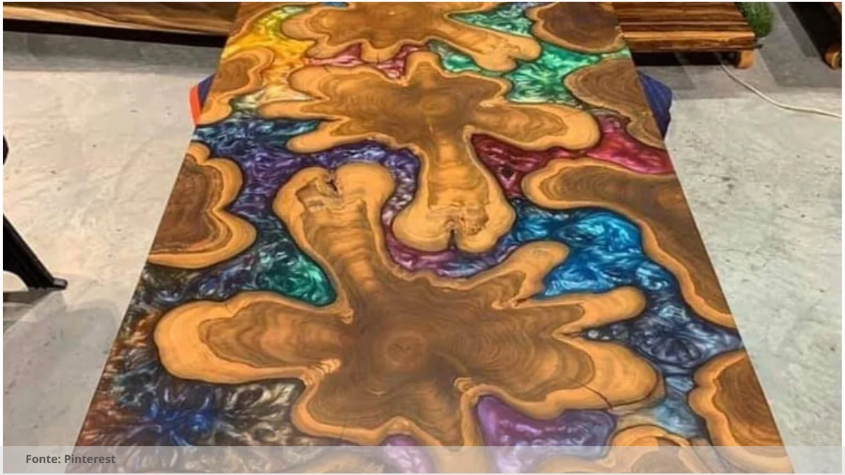 Mesa com resina epóxi preço