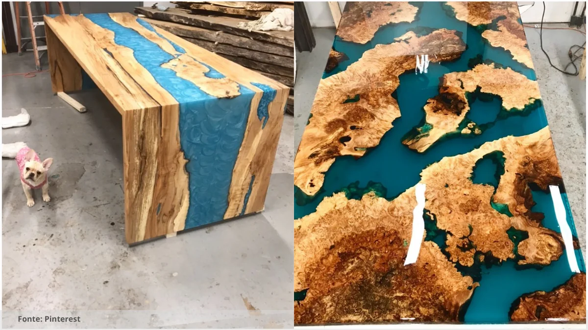 Mesa de laca resinada