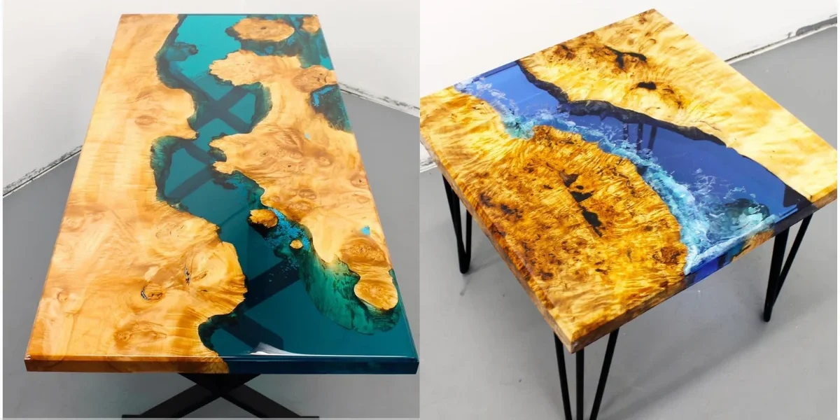 Mesa de jantar resina preta