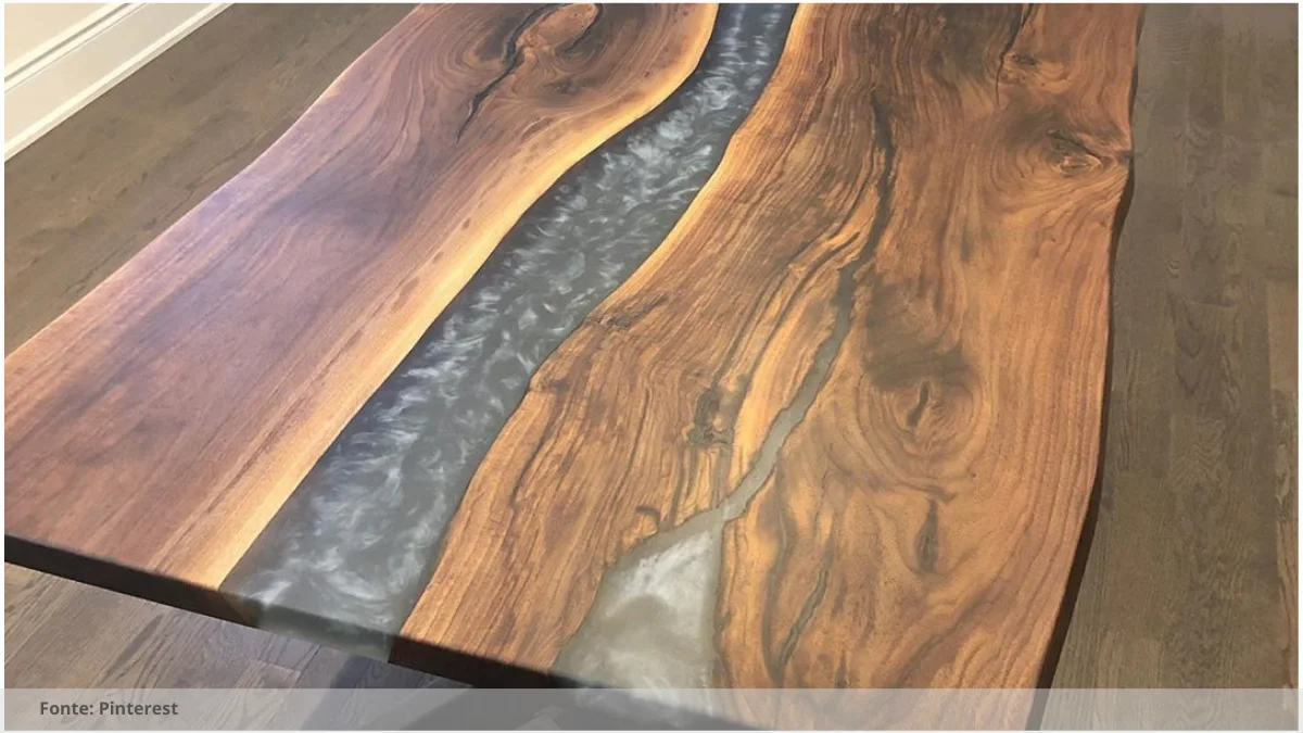 Mesa resina epoxi transparente Mesa resina epoxi transparente