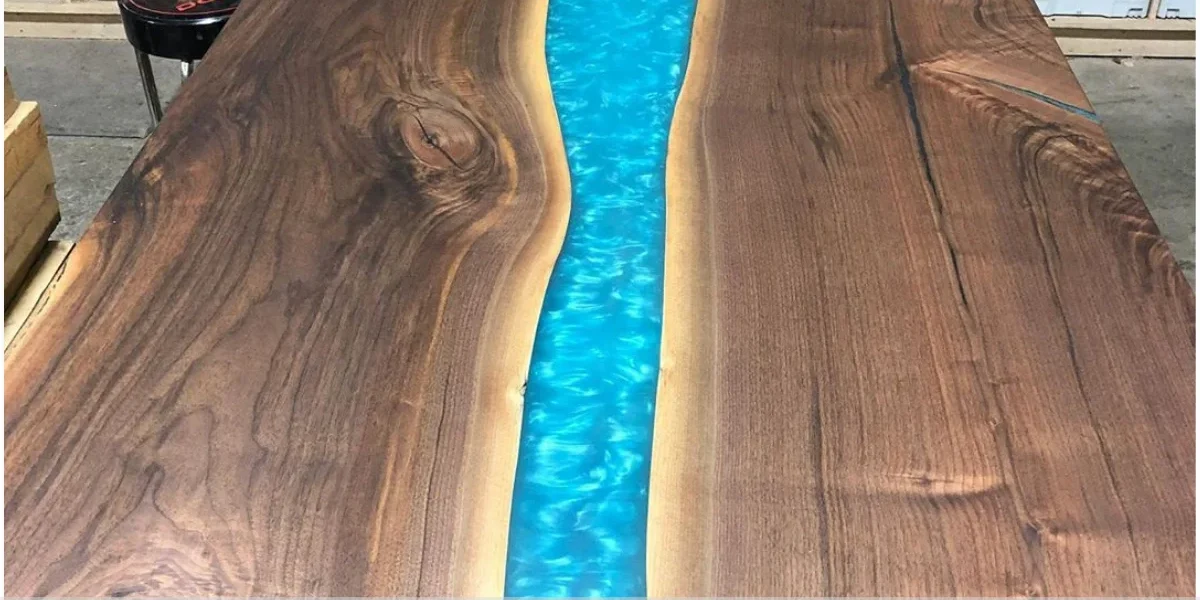 Mesa resina epoxi tampinha