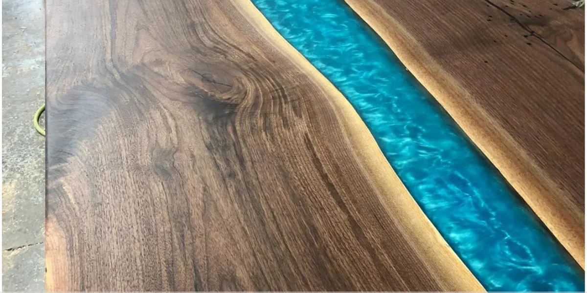 Mesa resina epoxi redonda