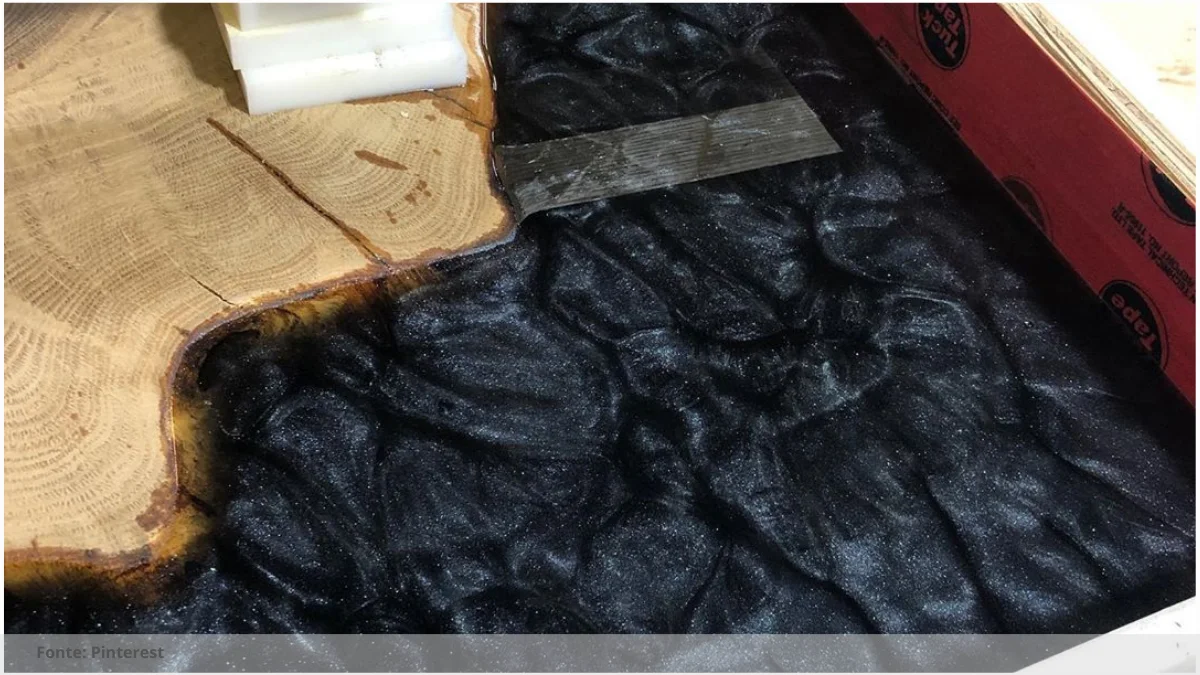 Mesa resina epoxi led