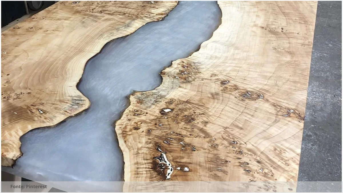 Mesa resina epoxi led