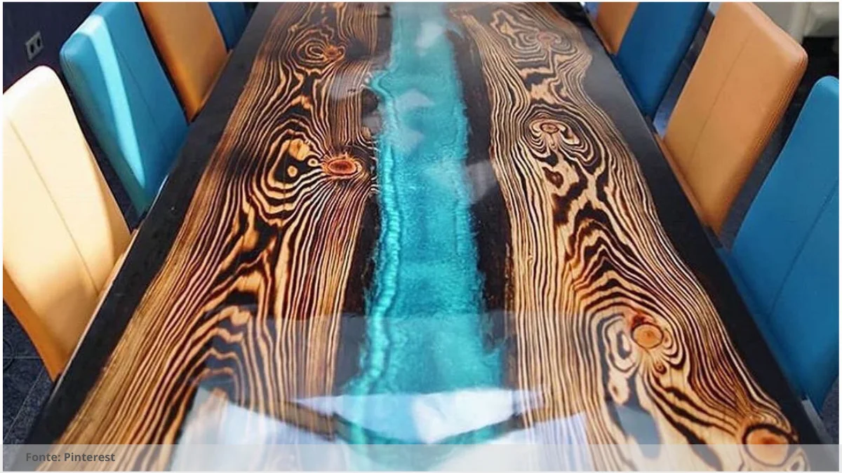 Mesa quadrada resina branca