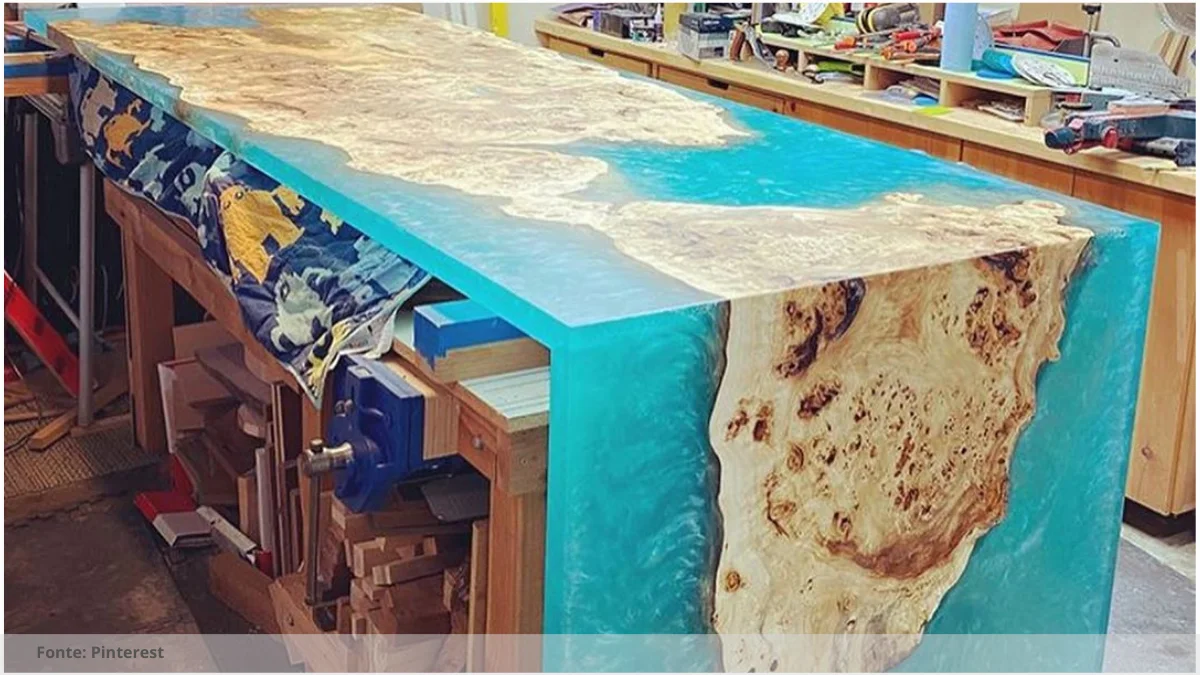 Mesa jantar resina preta