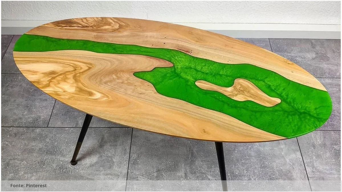 Mesa jantar resina preta