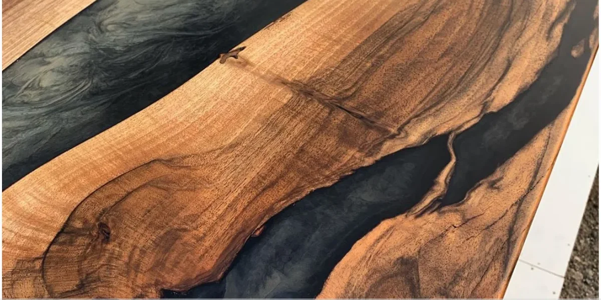 Mesa de resina verde