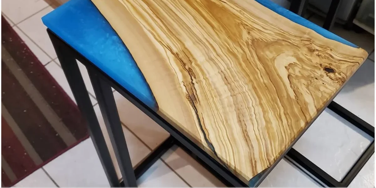 Mesa de resina jardin