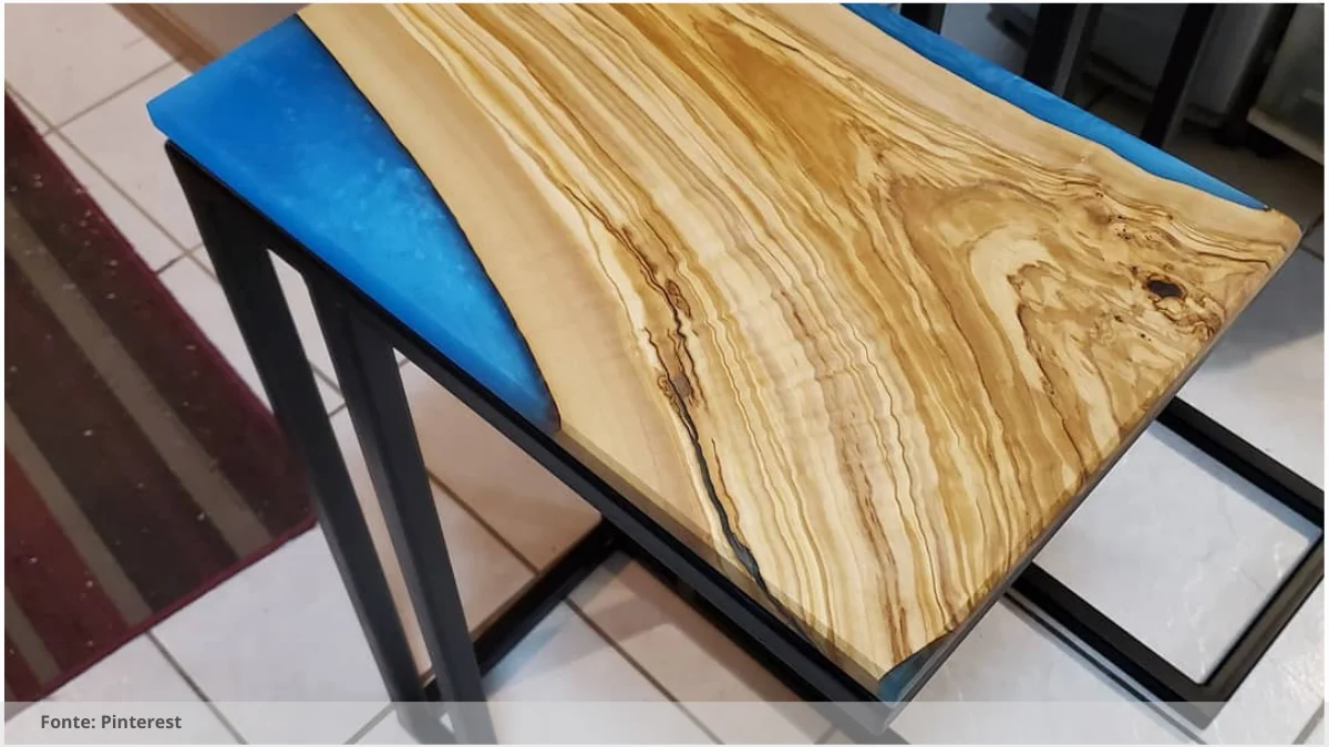 Mesa de resina jardin