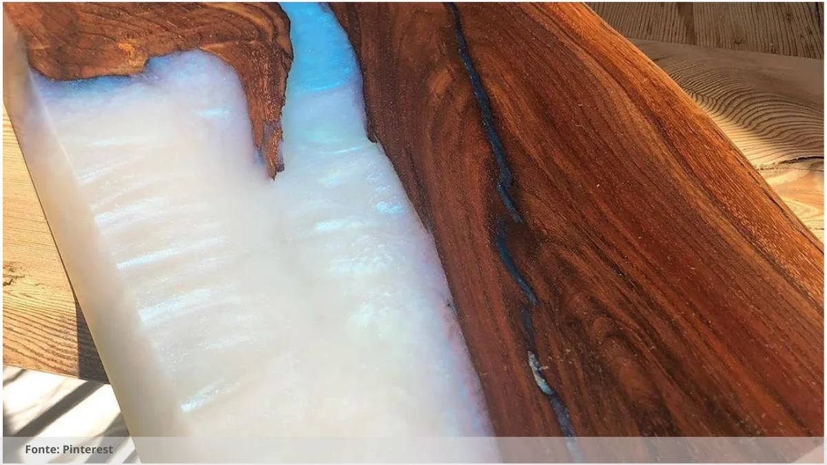 Mesa de resina com madeira como fazer Mesa de resina com madeira como fazer