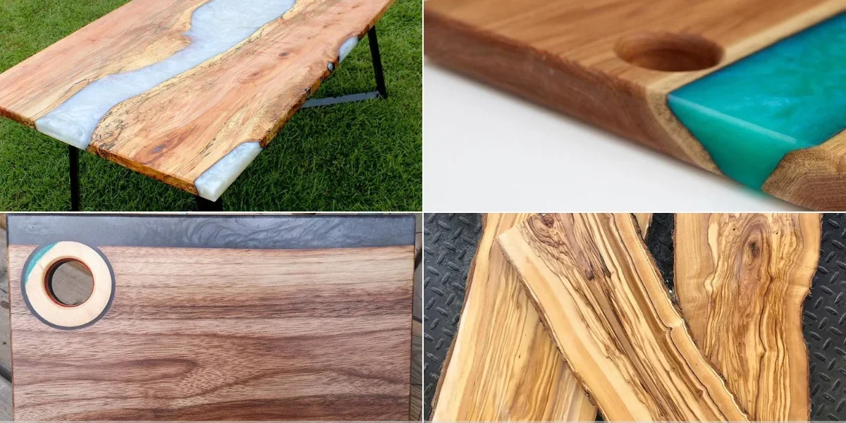 como fazer mesa de resina e madeira