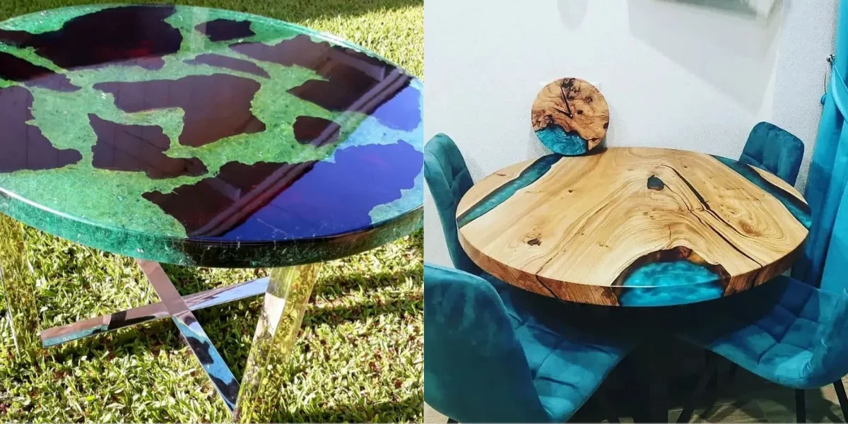 Resina em madeira rústica