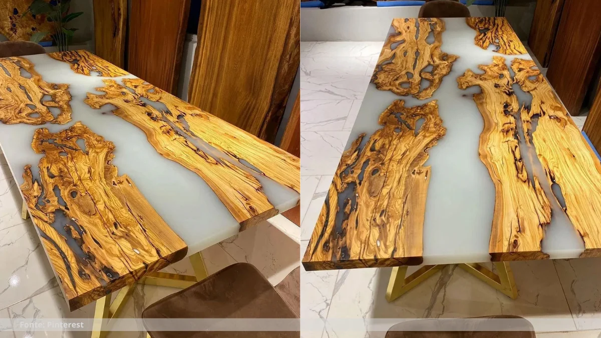 Tendências atuais em design de mesas resinadas