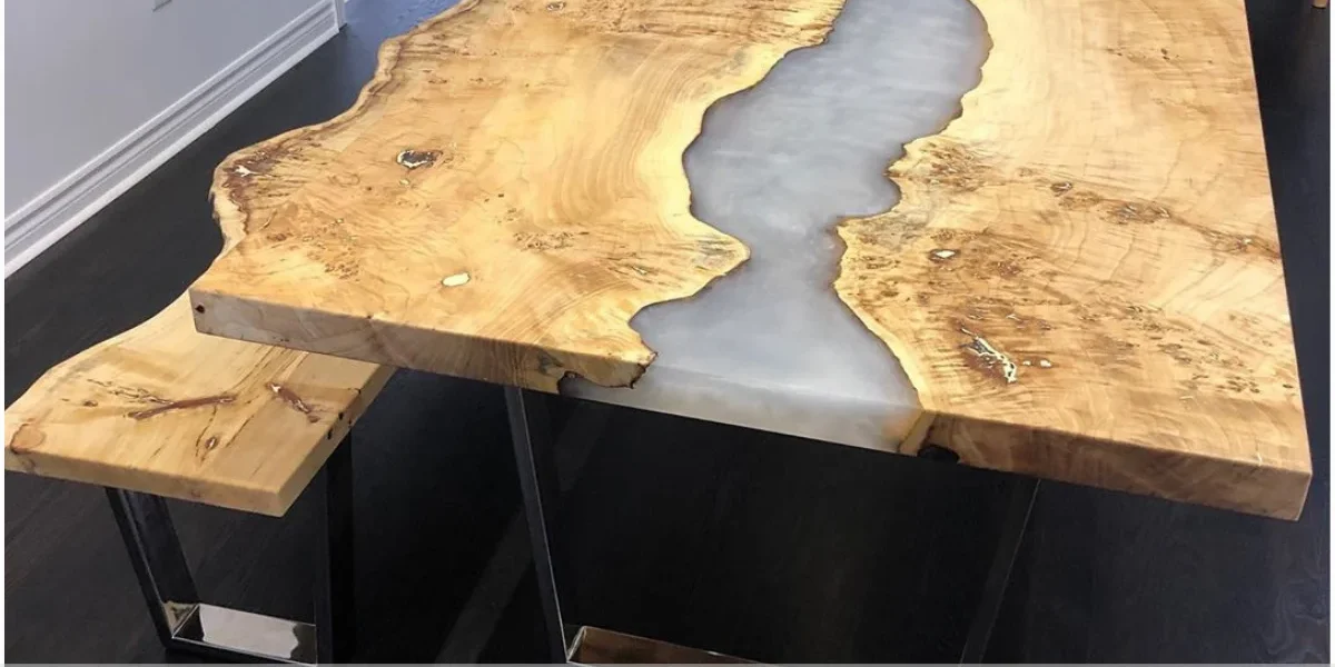 Mesa resina transparente