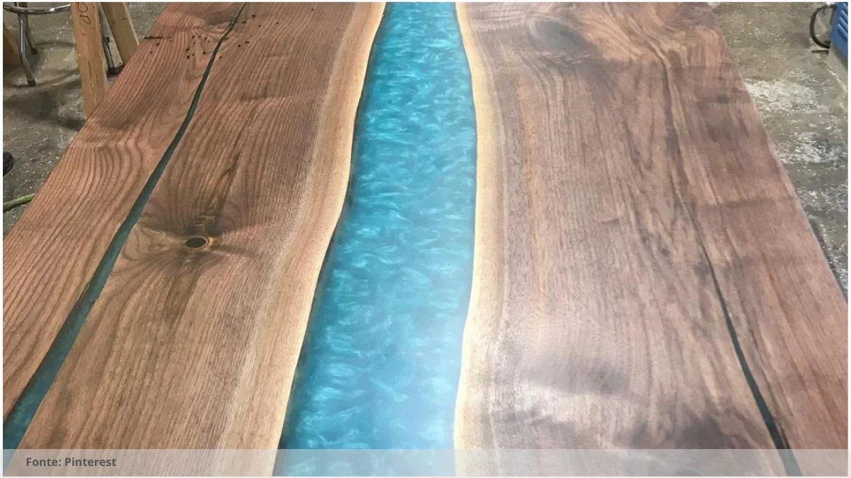 Mesa resina retangular