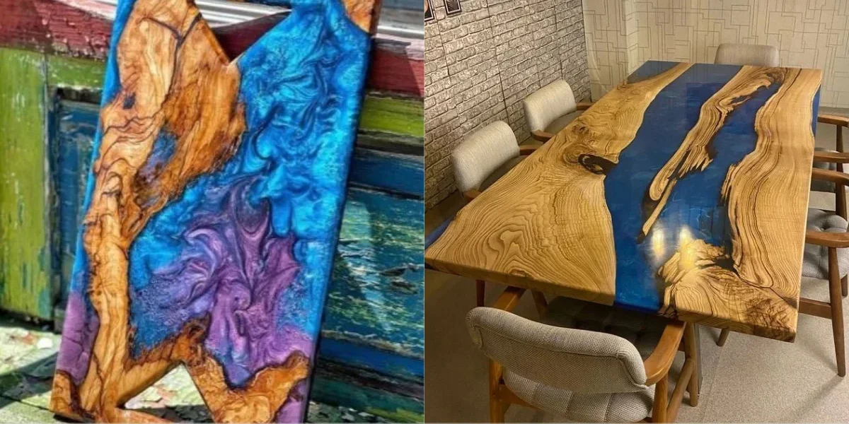 Mesas resinadas imagens