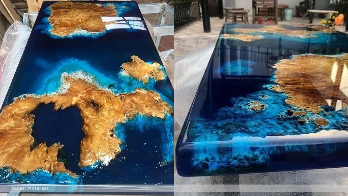 Mesa rustica resina epoxi Mesa rustica resina epoxi