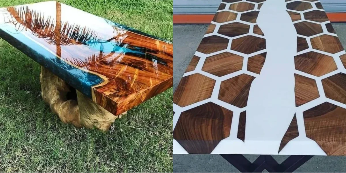 Mesa tampo de resina