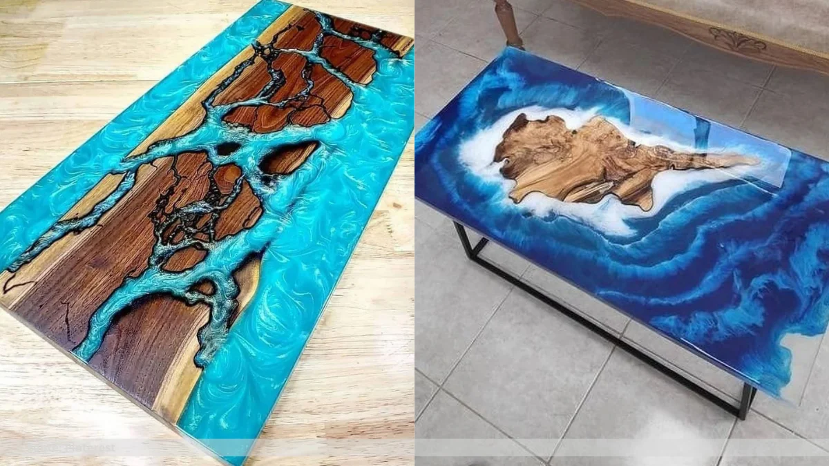 Mesa rustica resina epoxi Mesa rustica resina epoxi