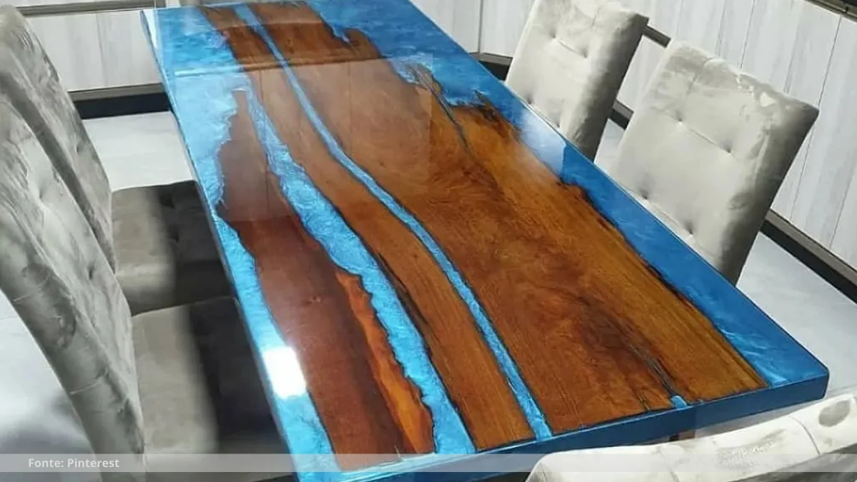 Mesa tampo de resina