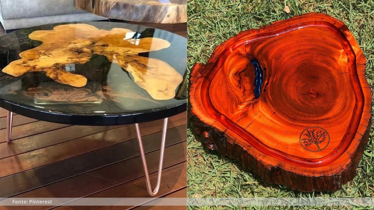 Mesa de jantar resinada