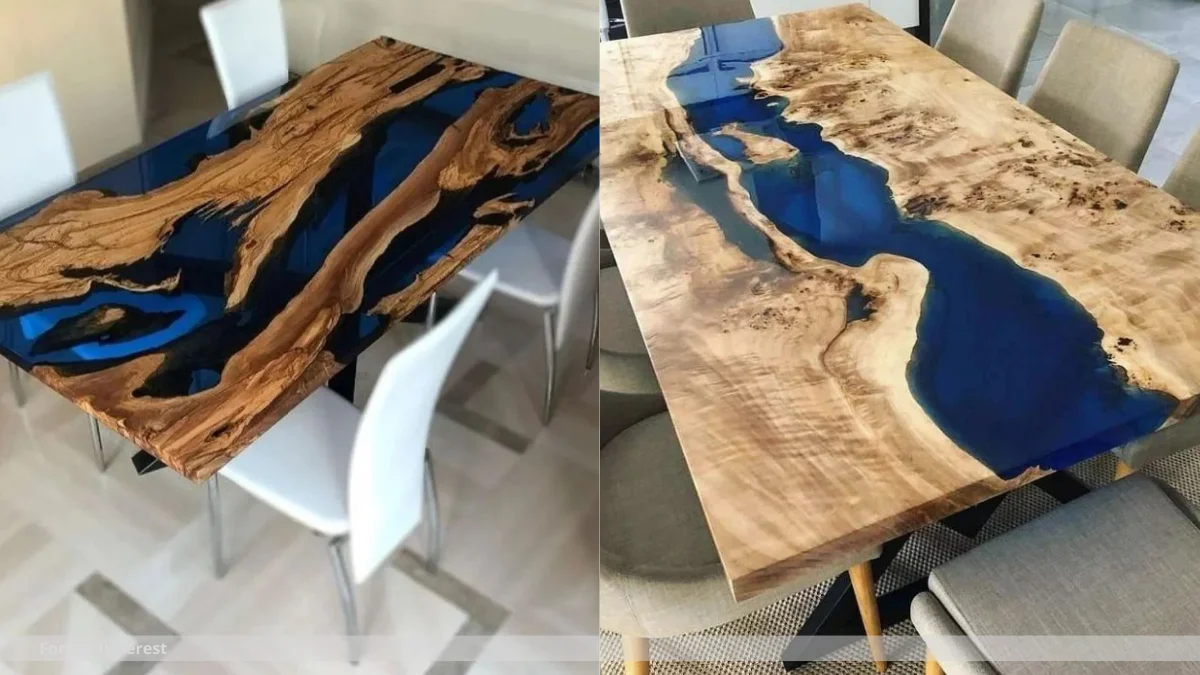 Mesa em resina epoxi