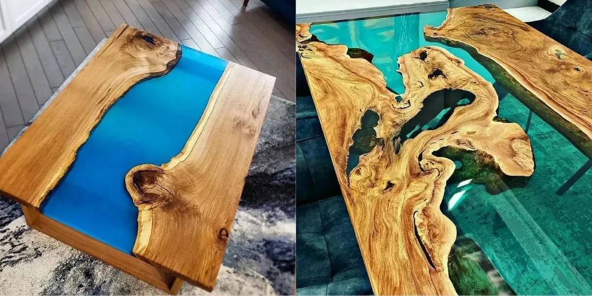 Mesa de madeira rústica