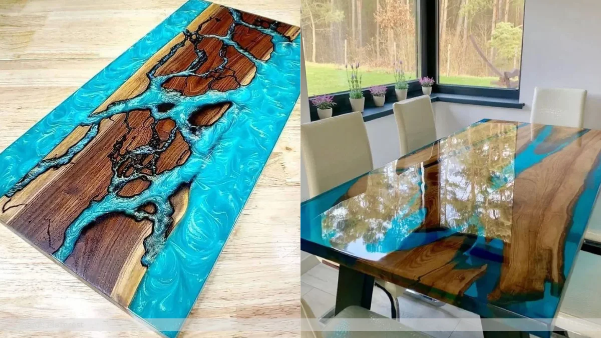 Mesa feita de resina