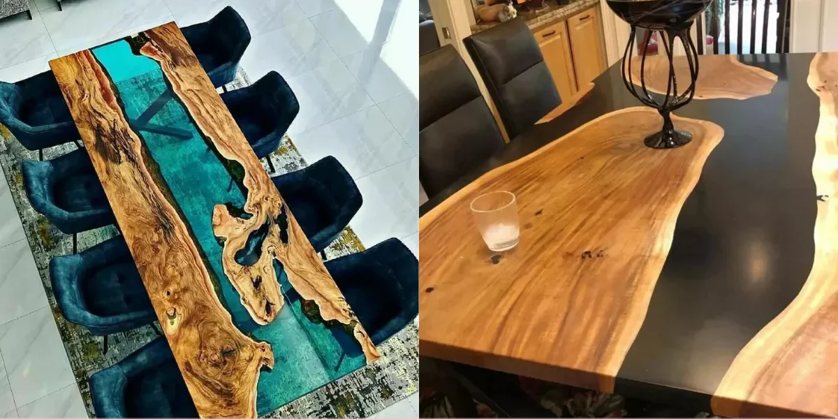 Mesa feita de resina