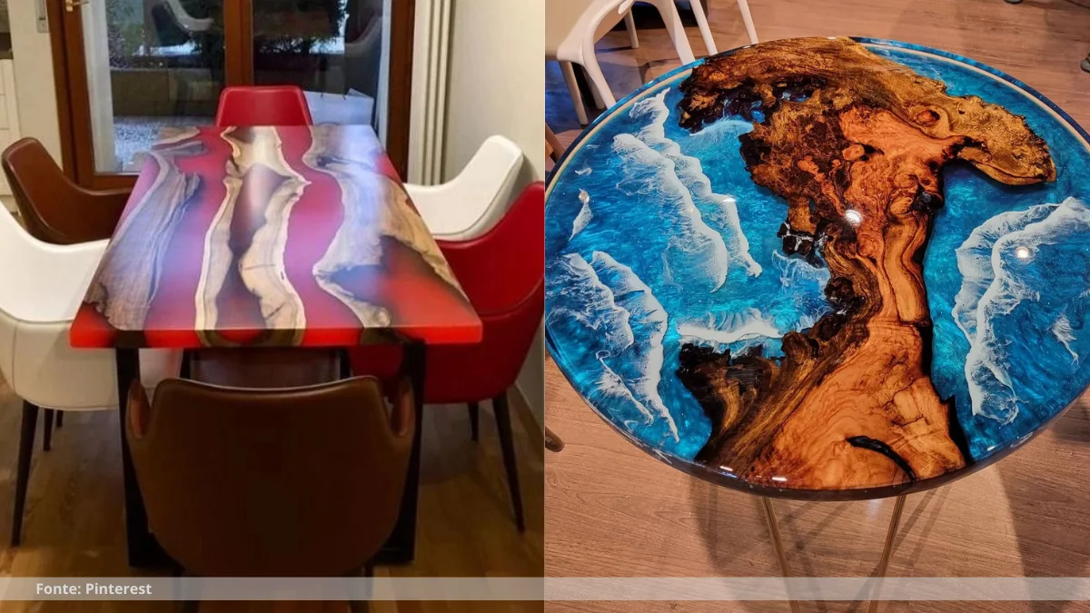Mesa resinada personalizada