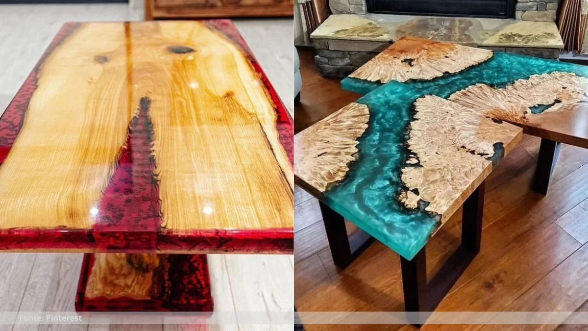 Mesa resinada personalizada