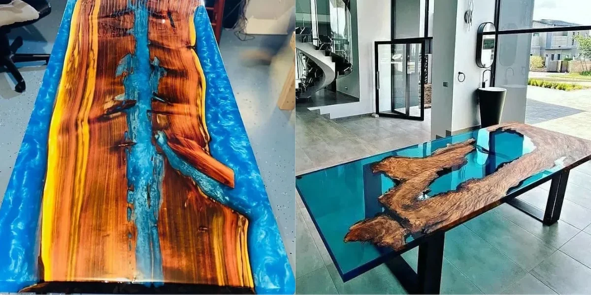 Mesa rio resina epoxi