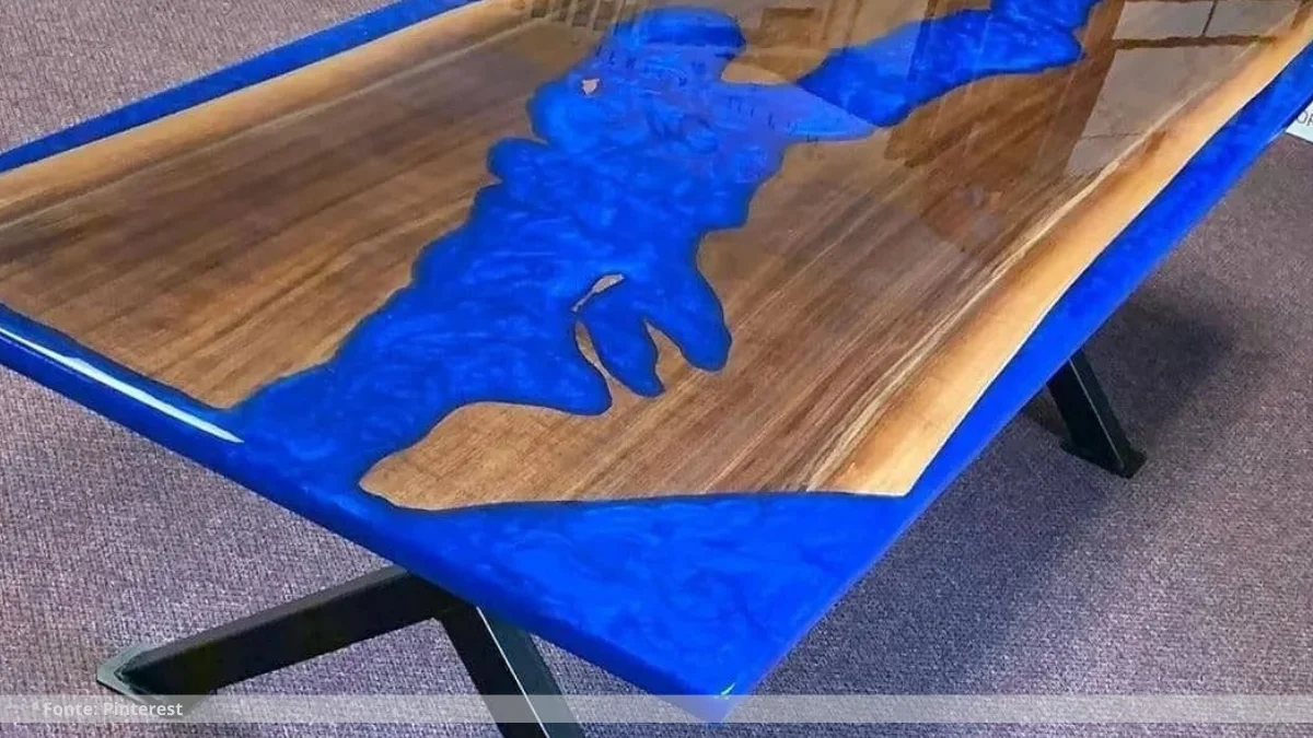 Mesa rio resina epoxi Mesa rio resina epoxi