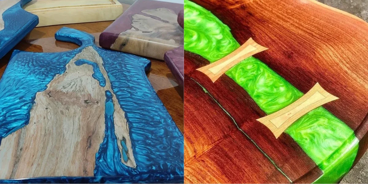 Mesa de jantar resinada