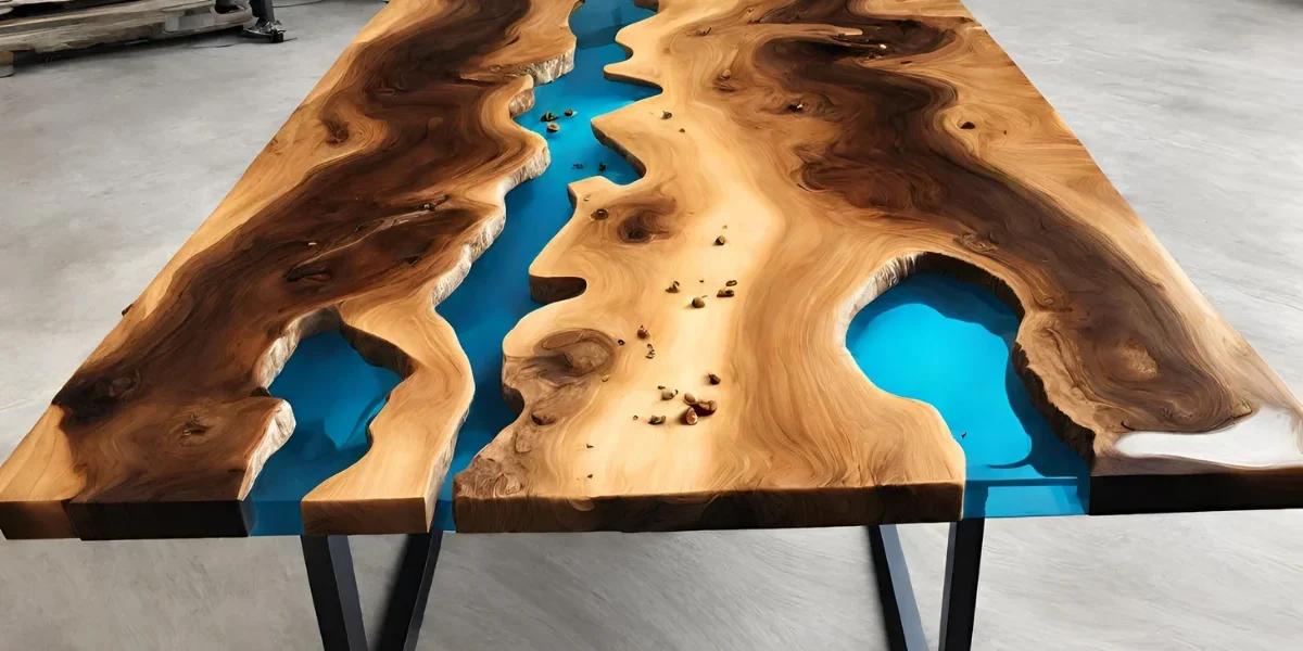 Mesa de centro resinada