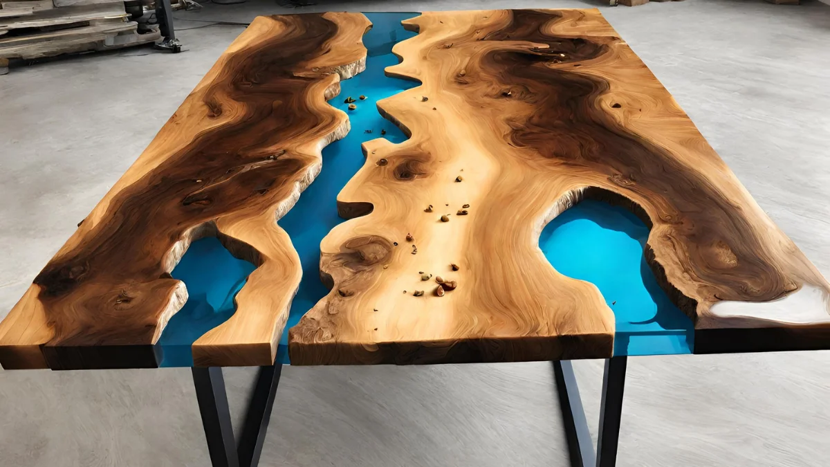 Mesa de centro resinada