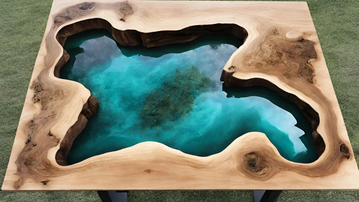 Mesa de centro de resina