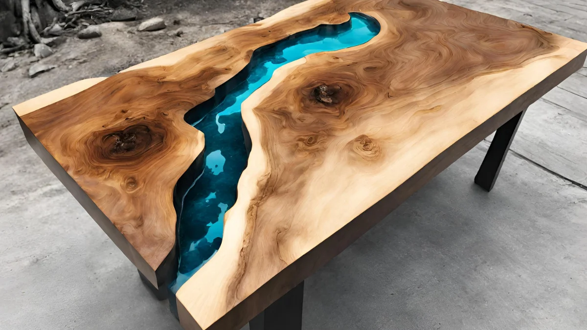 Mesa de centro resinada