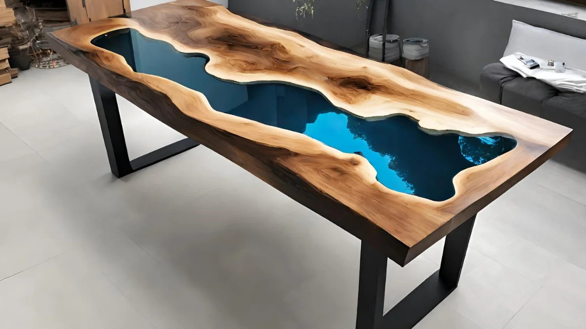 Mesa resinada de design exclusivo Mesa resinada de design exclusivo