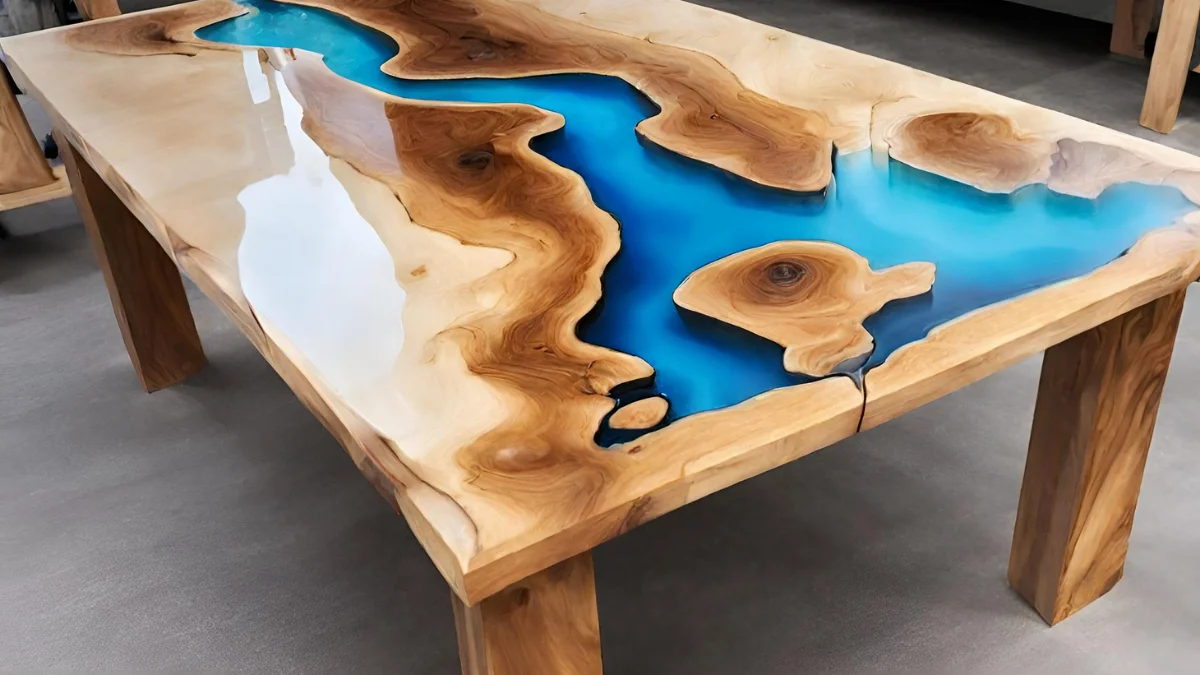 Mesa resinada de design exclusivo Mesa resinada de design exclusivo