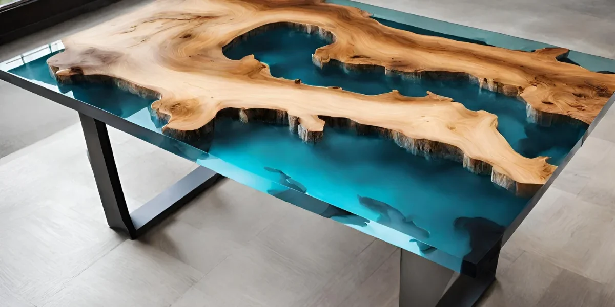 Mesa resinada para eventos