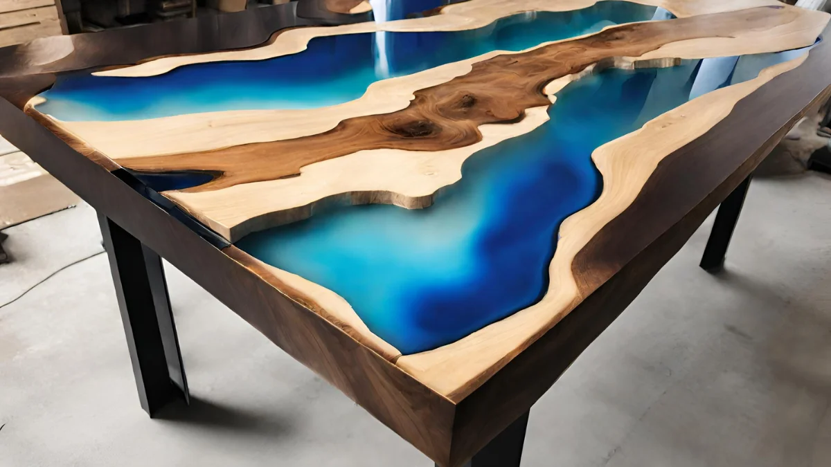 Mesa resinada para cozinha