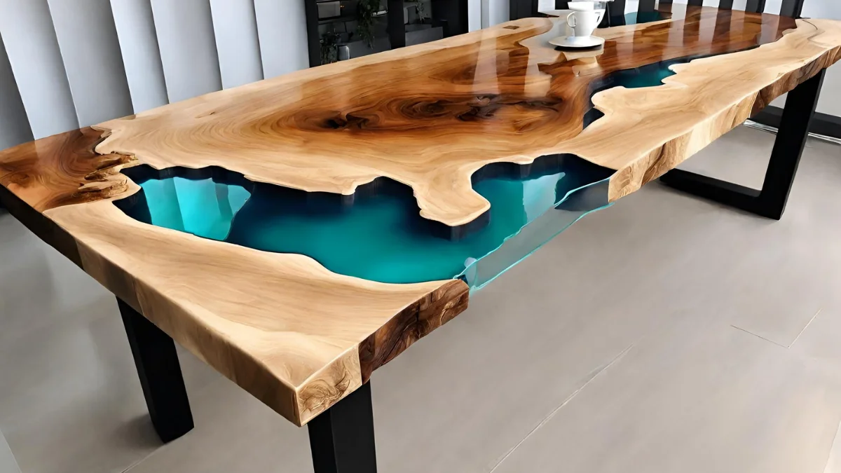 Mesa resinada para área externa