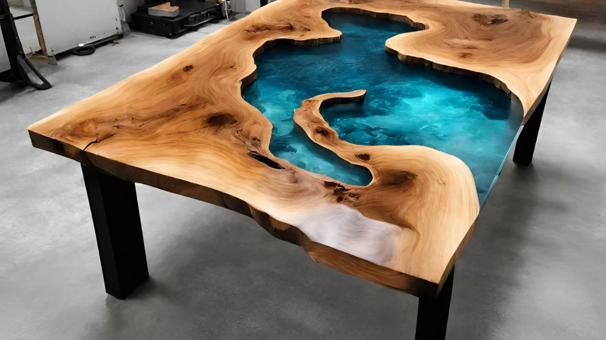 Mesa resinada para eventos