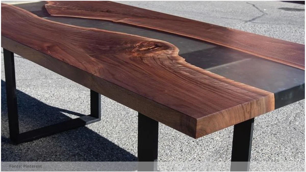 Mesa resinada para sala de jantar Mesa resinada para sala de jantar