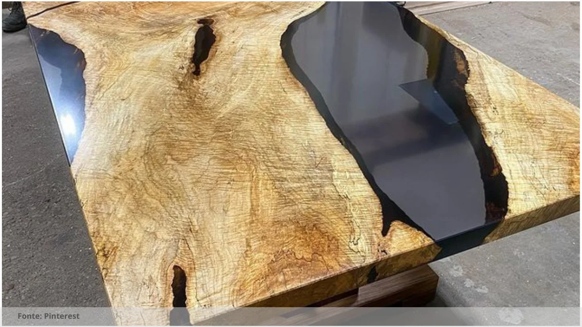 Mesa resinada estilo industrial Mesa resinada estilo industrial